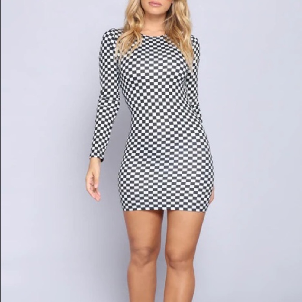FashionNova Checkered Bodycon dress